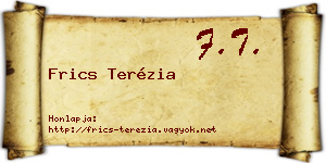 Frics Terézia névjegykártya
